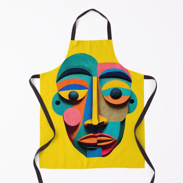 Item preview, Abstract AFRICAN & Colorful Shaped FACE Surrealism Wall ART Décor, Funny Designed Modern Cubism Art designed and sold by Diinaadesigns.