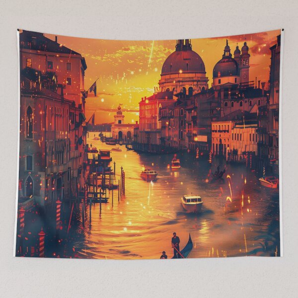 Item preview, Venetian Vision: Cyber Serenity at Dusk designed and sold by Moisky Art.