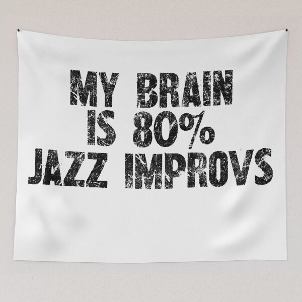 Item preview, My Brain Is 80% Jazz Improvs - Smooth Sax & Keys Tee designed and sold by SRZT.