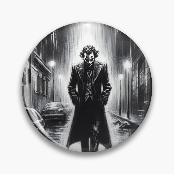 Item preview, Joker Black and White Illustration designed and sold by DesignRizz.