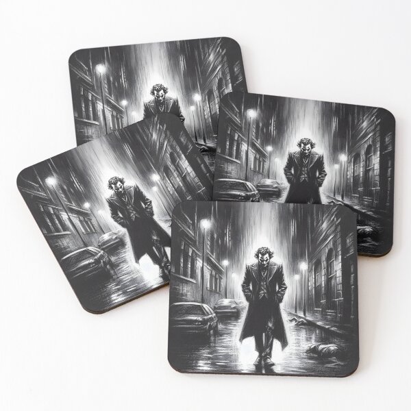 Item preview, Joker Black and White Illustration designed and sold by DesignRizz.