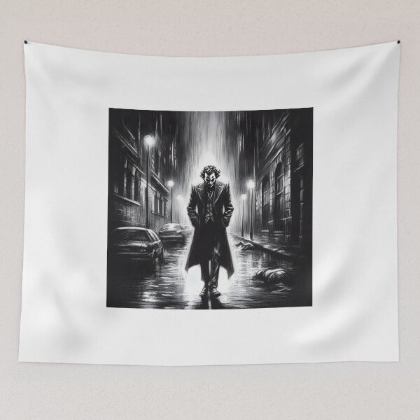 Item preview, Joker Black and White Illustration designed and sold by DesignRizz.