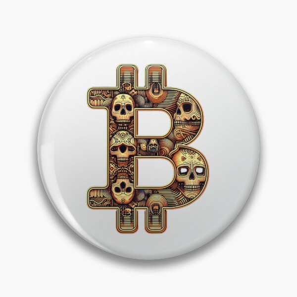 Item preview, Bitcoin Skull Design designed and sold by DegenCouture.