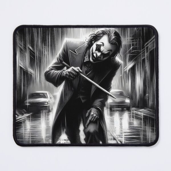 Item preview, Joker Black and White Illustration designed and sold by DesignRizz.