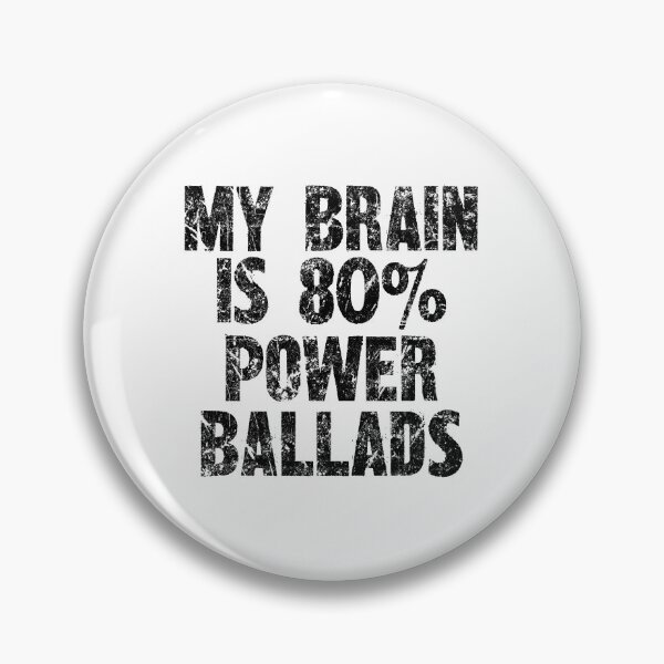 Item preview, My Brain Is 80% Power Ballads - Anthemic Rock Fan Tee designed and sold by SRZT.
