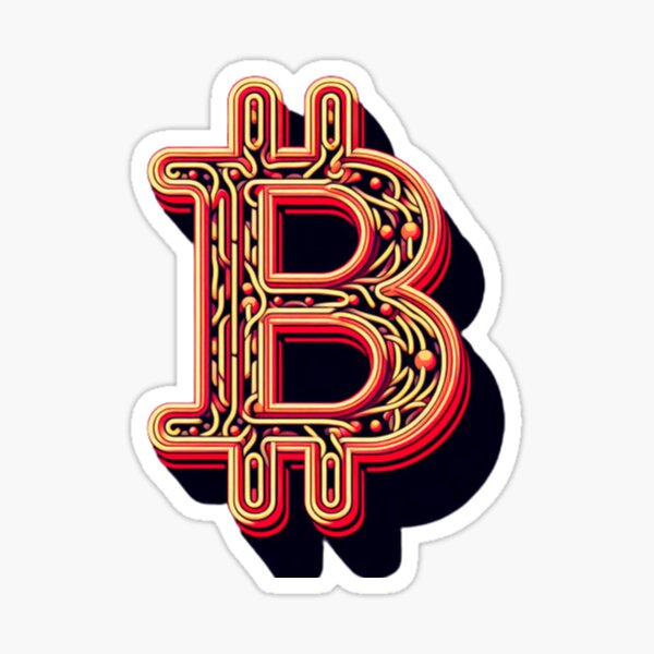Item preview, Bitcoin Line Art Black and Orange designed and sold by DegenCouture.