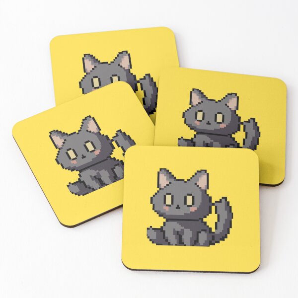 Item preview, Pixel Purrfection Black Cat designed and sold by OtakuAtWork.