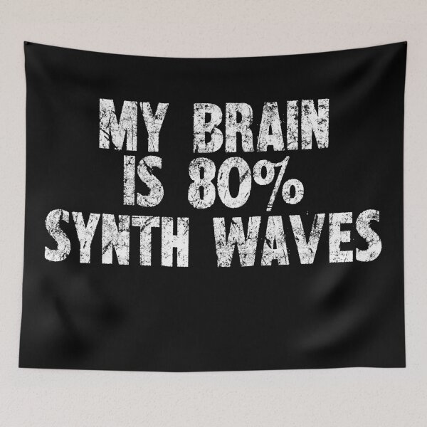 Item preview, My Brain Is 80% Synth Waves - Retro Electro Tee designed and sold by SRZT.