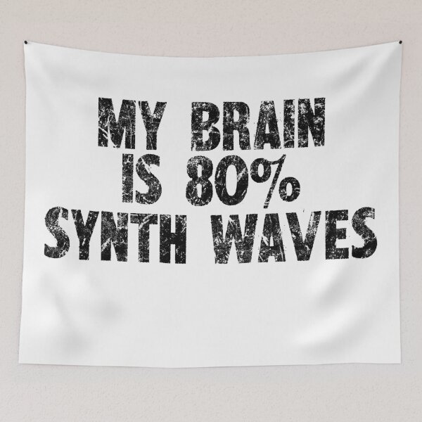 Item preview, My Brain Is 80% Synth Waves - Retro Electro Tee designed and sold by SRZT.