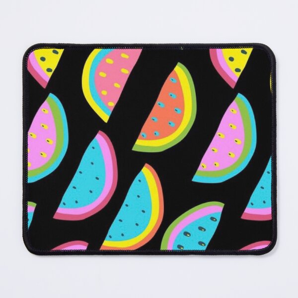 Item preview, Colorful Watermelon Feast Art Print | Black Background | Bright Pastel Watermelon Pattern for Prints, T-Shirts, Blankets & More designed and sold by Jennifer Adair.