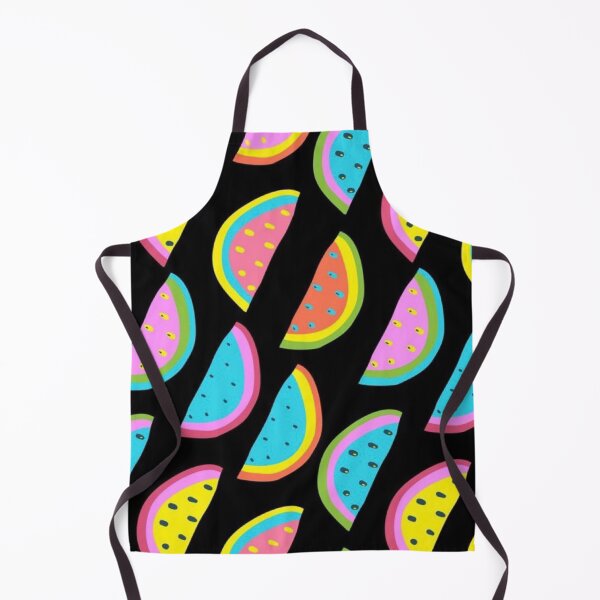 Item preview, Colorful Watermelon Feast Art Print | Black Background | Bright Pastel Watermelon Pattern for Prints, T-Shirts, Blankets & More designed and sold by Jennifer Adair.