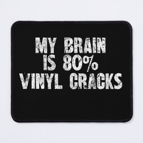 Item preview, My Brain Is 80% Vinyl Cracks - Vintage Record Collector Tee designed and sold by SRZT.