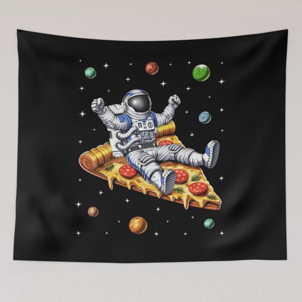 Item preview, Astronaut Riding Pizza Slice designed and sold by underheaven.