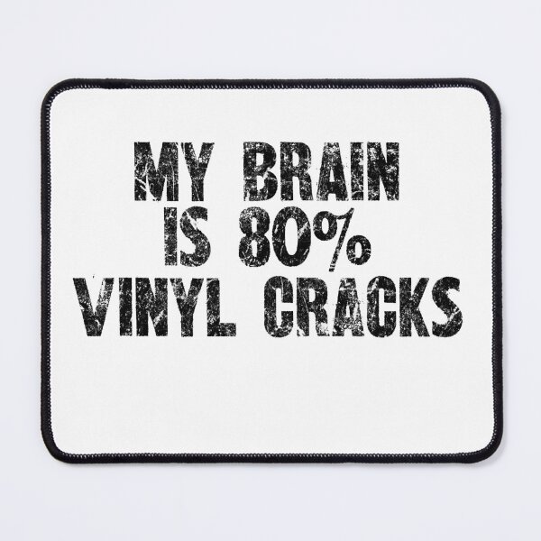 Item preview, My Brain Is 80% Vinyl Cracks - Vintage Record Collector Tee designed and sold by SRZT.