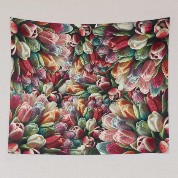 Item preview, Detailed Crochet Tulip Bouquet Flower Pattern designed and sold by PG Illustration.