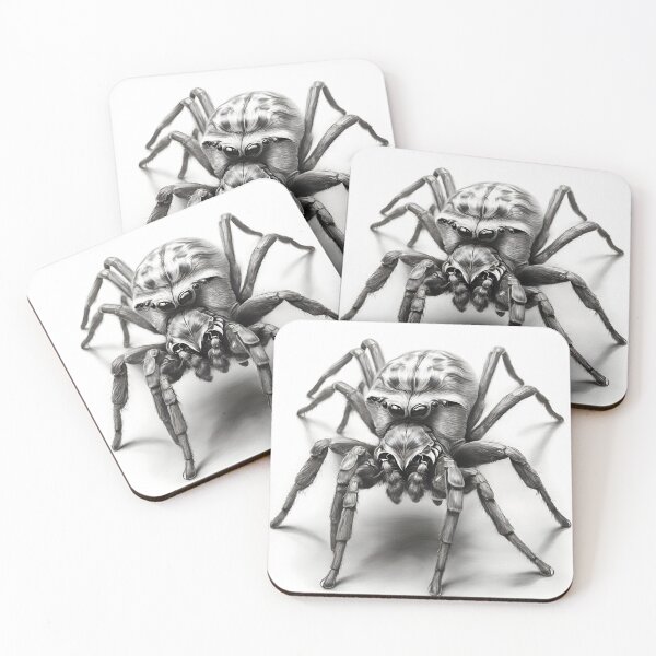 Item preview, Black and white Tarantula pencil drawing designed and sold by Pencil-Art.