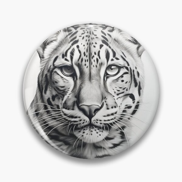 Item preview, Black and white leopard pencil drawing designed and sold by Pencil-Art.