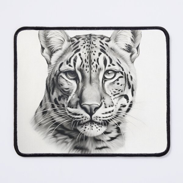 Item preview, Black and white leopard pencil drawing designed and sold by Pencil-Art.