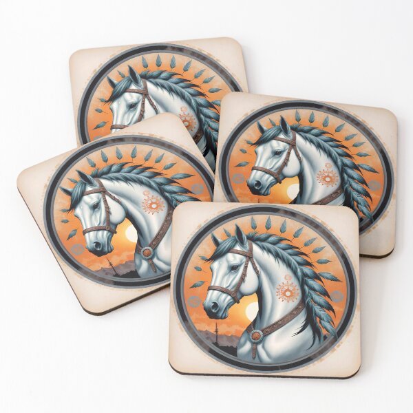 Artikelvorschau, Native American Style Animal Art Spirit Horse entworfen und verkauft von TheArtOfPat.