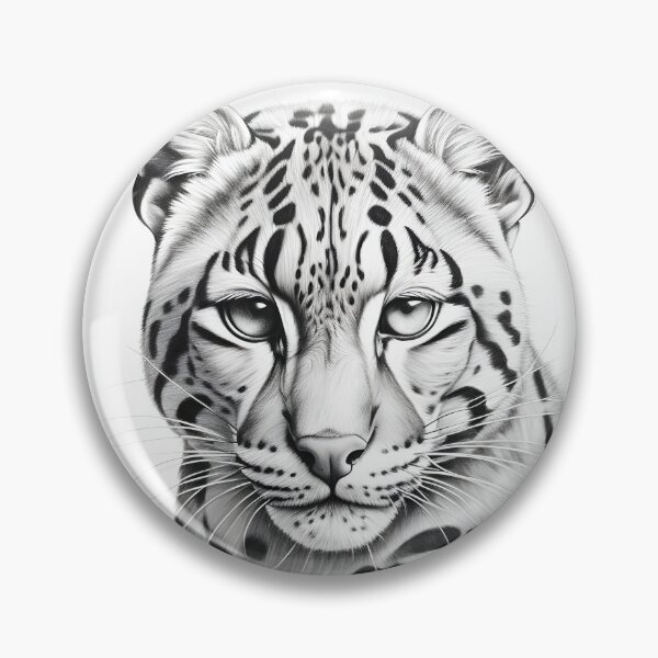 Item preview, Black and white leopard pencil drawing designed and sold by Pencil-Art.
