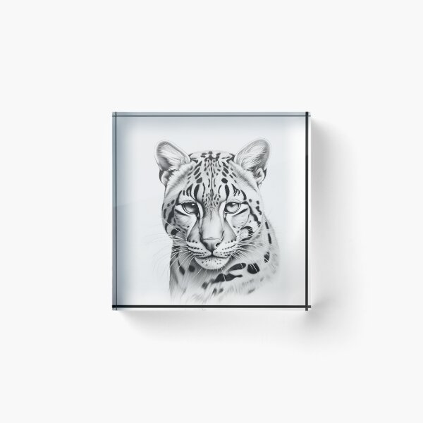 Item preview, Black and white leopard pencil drawing designed and sold by Pencil-Art.