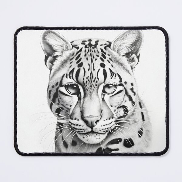 Item preview, Black and white leopard pencil drawing designed and sold by Pencil-Art.