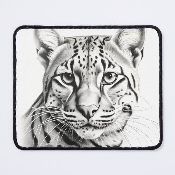 Item preview, Black and white leopard pencil drawing designed and sold by Pencil-Art.
