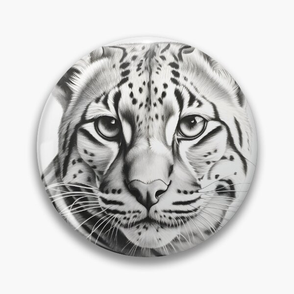 Item preview, Black and white leopard pencil drawing designed and sold by Pencil-Art.
