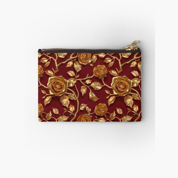 Item preview, Golden roses on red velvet 003 designed and sold by BartHugoKnight.