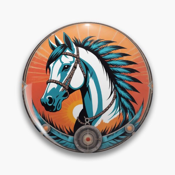 Artikelvorschau, Native American Style Animal Art Spirit Horse entworfen und verkauft von TheArtOfPat.