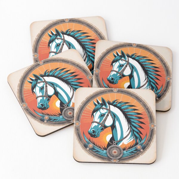 Artikelvorschau, Native American Style Animal Art Spirit Horse entworfen und verkauft von TheArtOfPat.