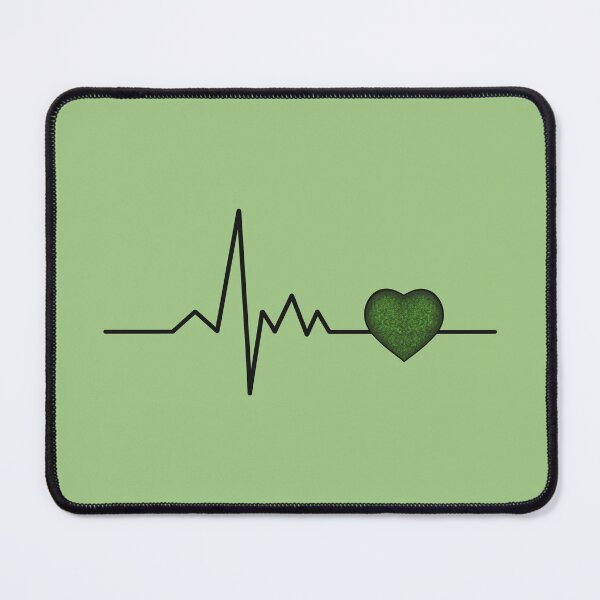 Item preview, Cardiogram with green heart designed and sold by Cherevan.