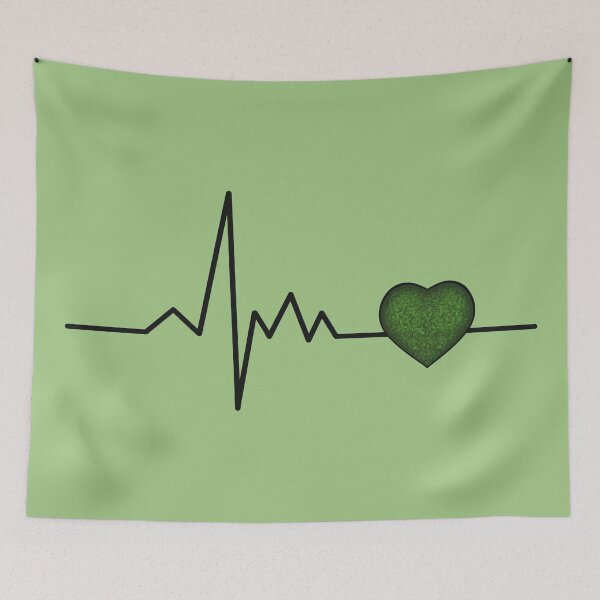Item preview, Cardiogram with green heart designed and sold by Cherevan.