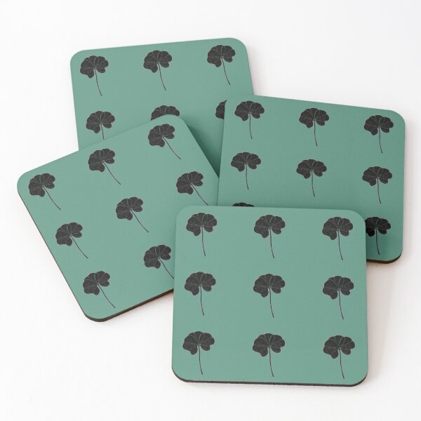 Item preview, 50s Mint Green Black Mini Clovers Real 5 Leaf Clover St. Patrick's Day designed and sold by kattakitty.