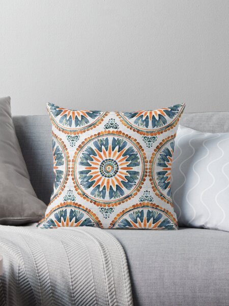 Item preview, Blue and Orange Sun Mandala designed and sold by Digital-Lys.