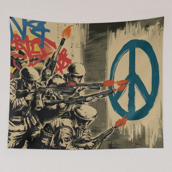 Item preview, Banksy Street soliders peace designed and sold by martin max.