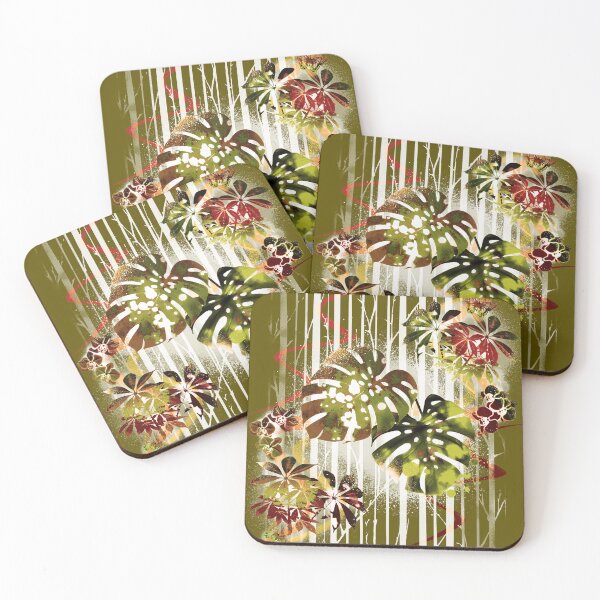 Item preview, Tropical leaf pattern #1 - Olive designed and sold by ArtSea-Bubble.
