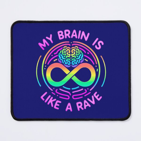 Item preview, My brain is like a rave designed and sold by Vkinsify.