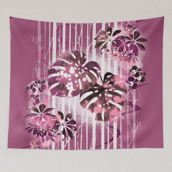 Item preview, Tropical leaf pattern #1 - Pink designed and sold by ArtSea-Bubble.