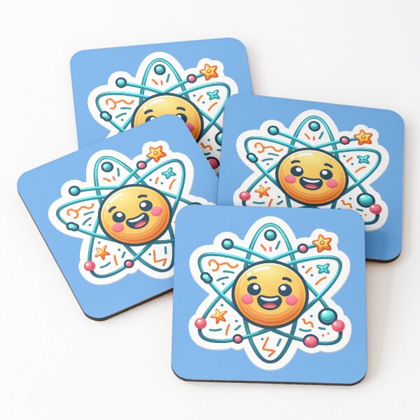 Item preview, Happy Atom Sticker designed and sold by Molecularmerch.