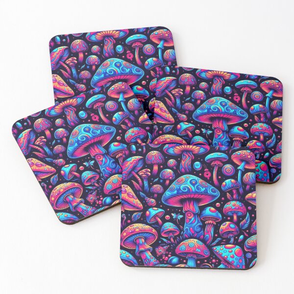 Item preview, Trippy mushrooms pattern designed and sold by Vkinsify.