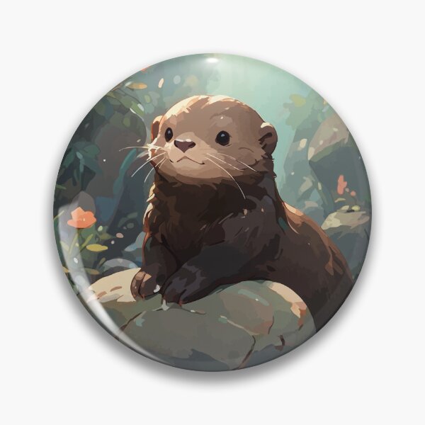 Item preview, Cute River Otter - Fluffy Otter Art designed and sold by thecatcouch.
