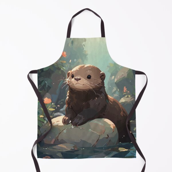 Item preview, Cute River Otter - Fluffy Otter Art designed and sold by thecatcouch.