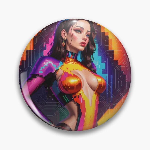Item preview, cyber glitch woman designed and sold by Nomad-vibes.