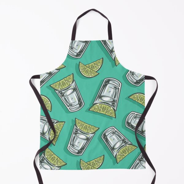 Item preview, Tequila Shots Art Print | Illustrated Pattern | Teal Background | Bar Decor for Prints, T-Shirts & More designed and sold by Jennifer Adair.