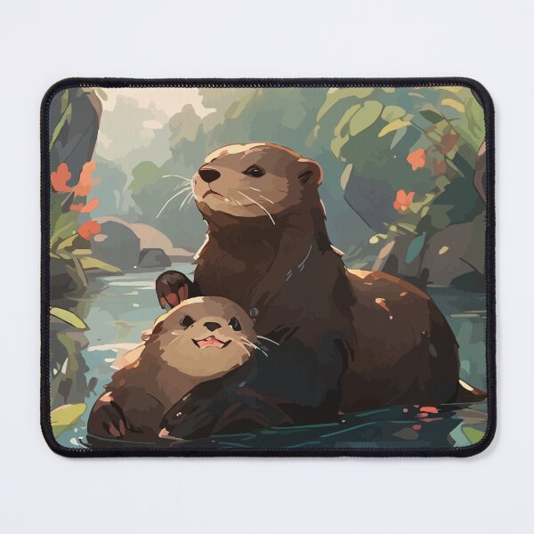 Item preview, Mama Otter- Fluffy Otter Art designed and sold by thecatcouch.