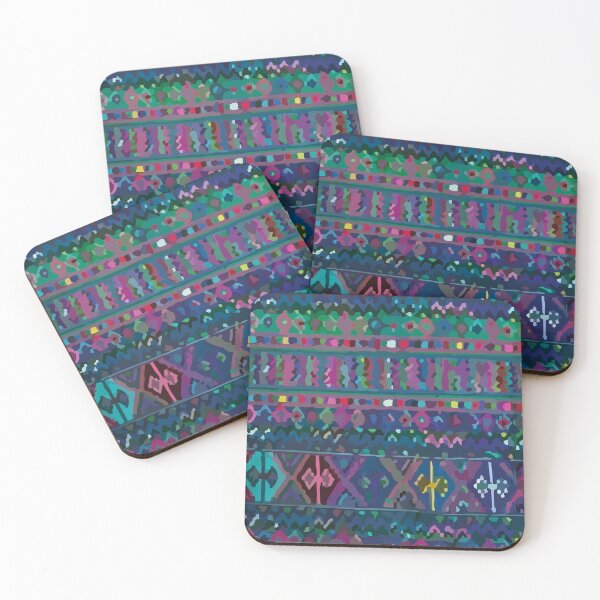 Item preview, Ultramarine mexican embroidery bold folk art maximalist decor designed and sold by T-Mex.