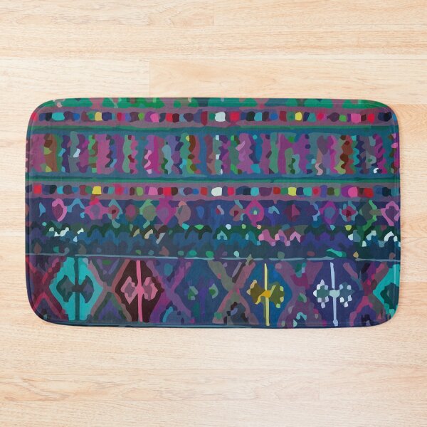 Item preview, Ultramarine mexican embroidery bold folk art maximalist decor designed and sold by T-Mex.