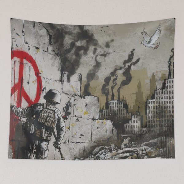 Item preview, Banksy Street soliders bird peace designed and sold by martin max.