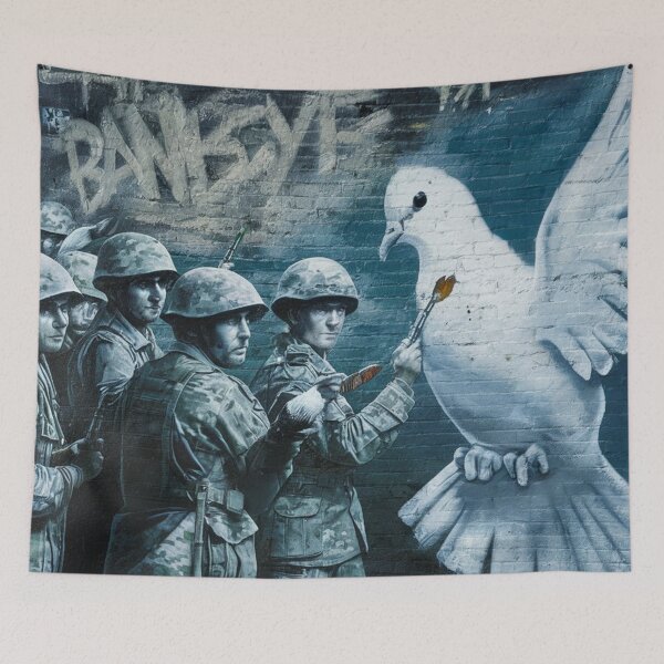 Item preview, Banksy Street soliders bird peace designed and sold by martin max.